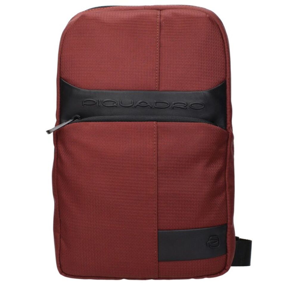 Piquadro Red Fabric Crossbody Men's Bag